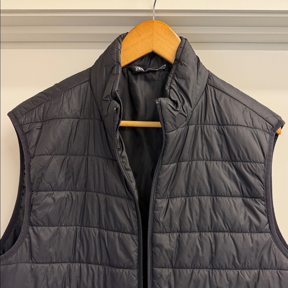 Zara Black Quilted Vest